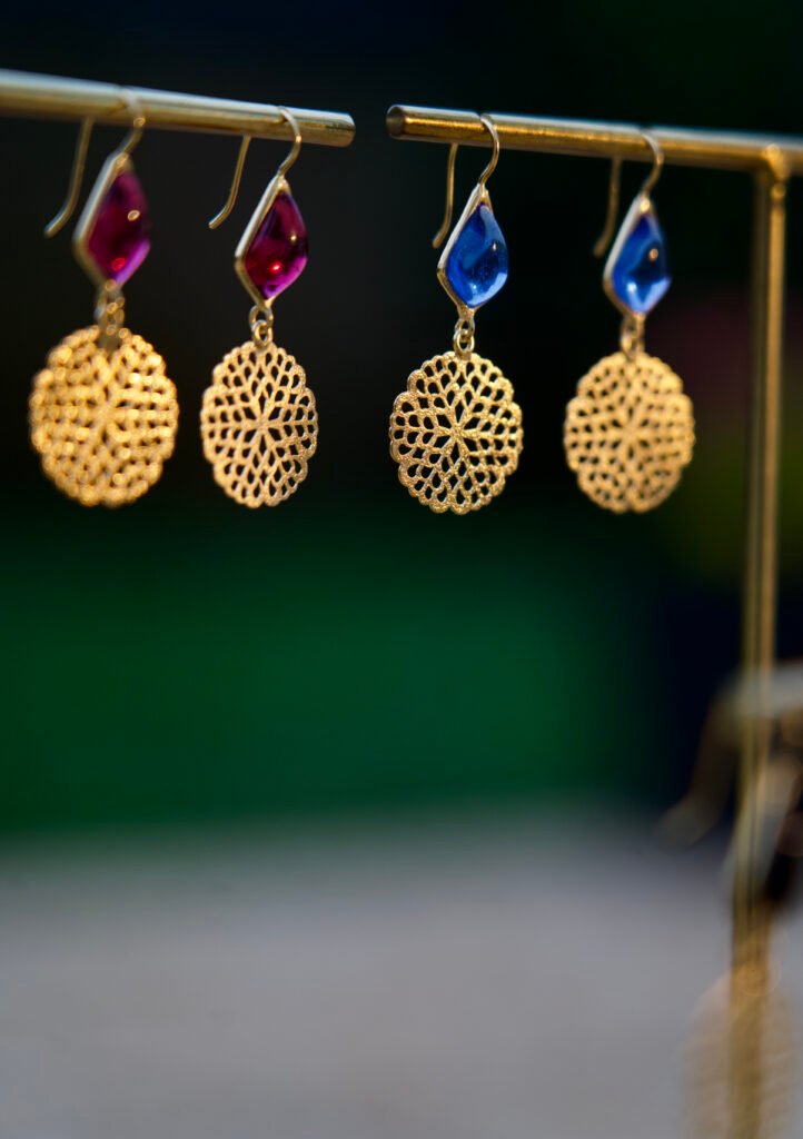 boucles d’oreilles losange